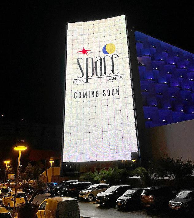 Space billboard spotted in Ibiza, signaling impending return of the iconic venueSpace Reopen Billboard