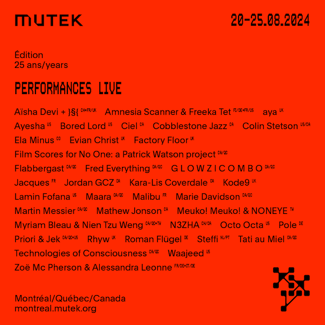 MUTEK Montréal announces first names for 2024 · News RA